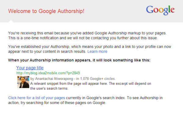 google authorship
