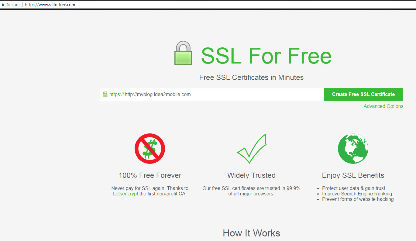 ติดตั้ง SSL ฟรี Share Host